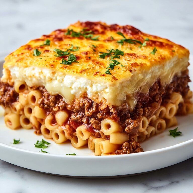 Pastitsio: Greek Baked Pasta with Savory Meat Sauce and Rich Béchamel Recipe