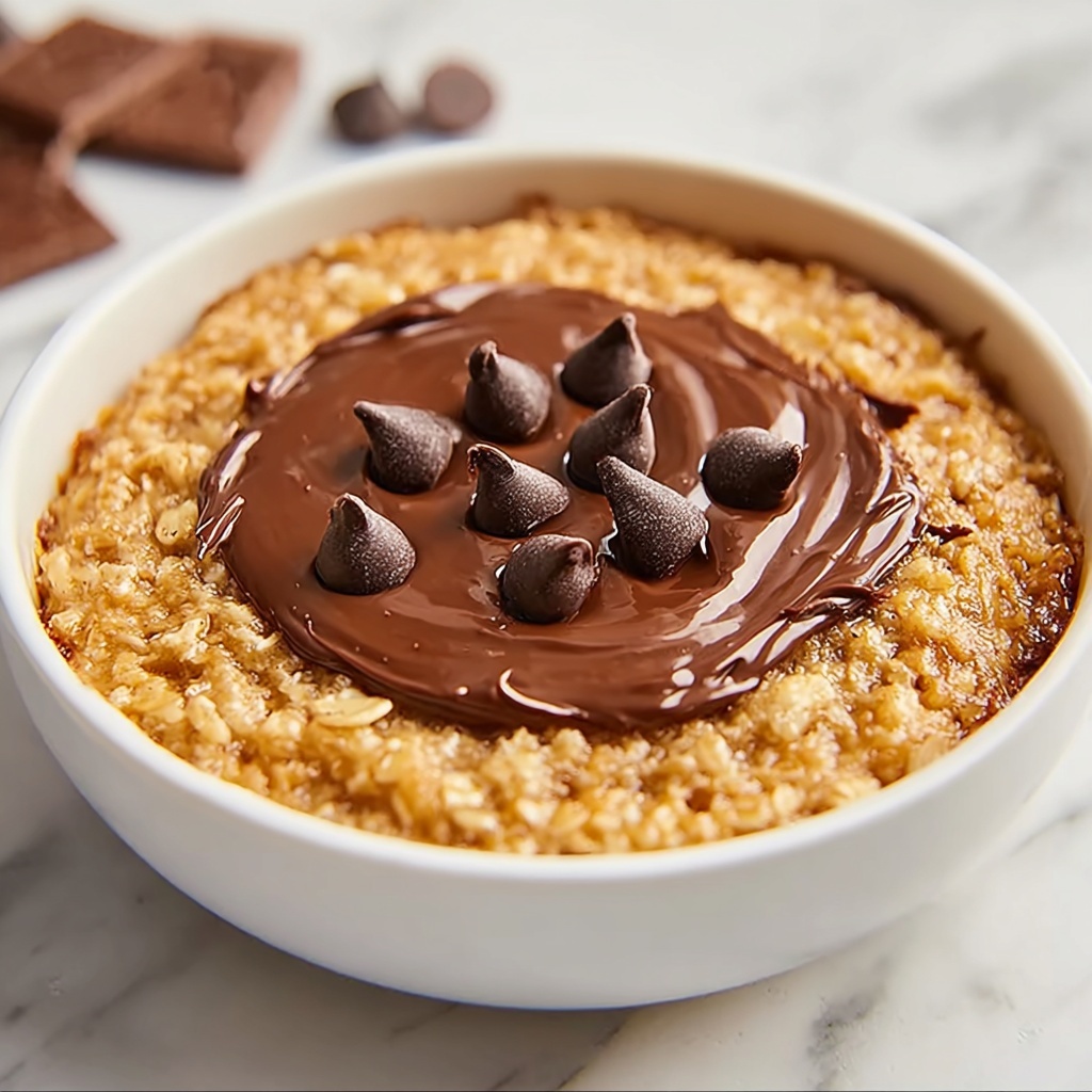 Peanut Butter & Chocolate Baked Oats for a Cozy Morning Boost Recipe - Recipe Image