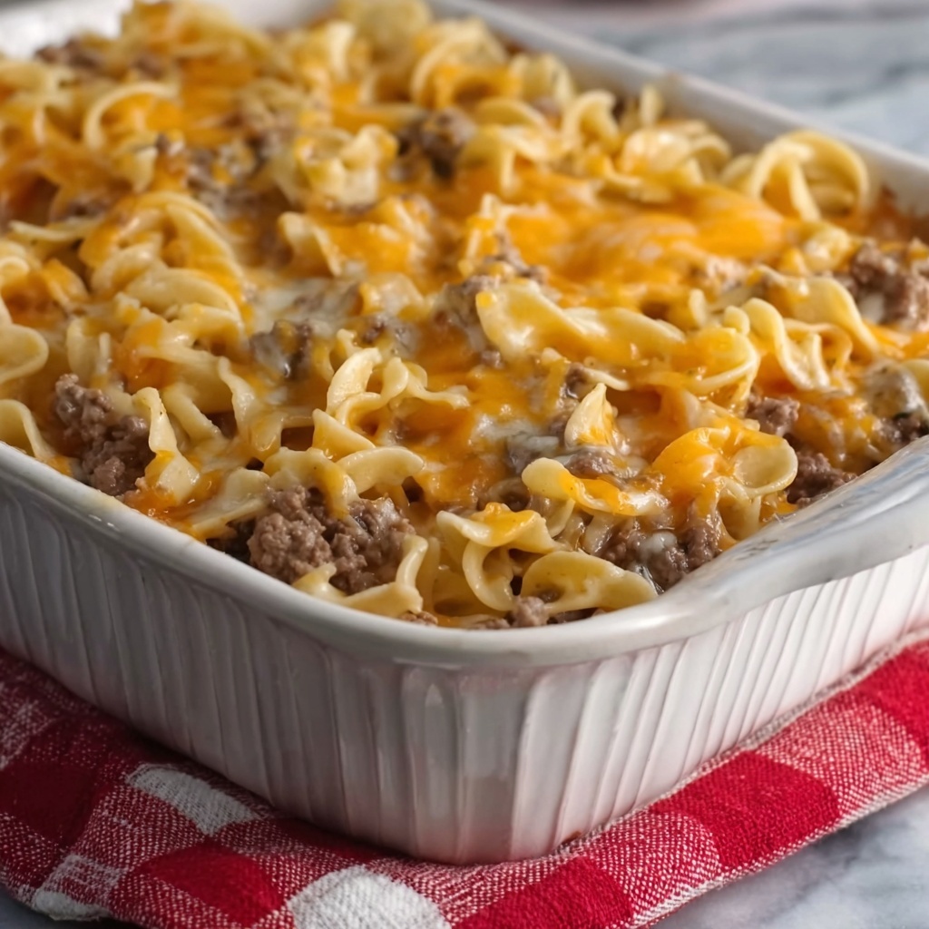 Amish Country Casserole (Hearty Homestyle Beef and Noodle Bake) Recipe - Recipe Image