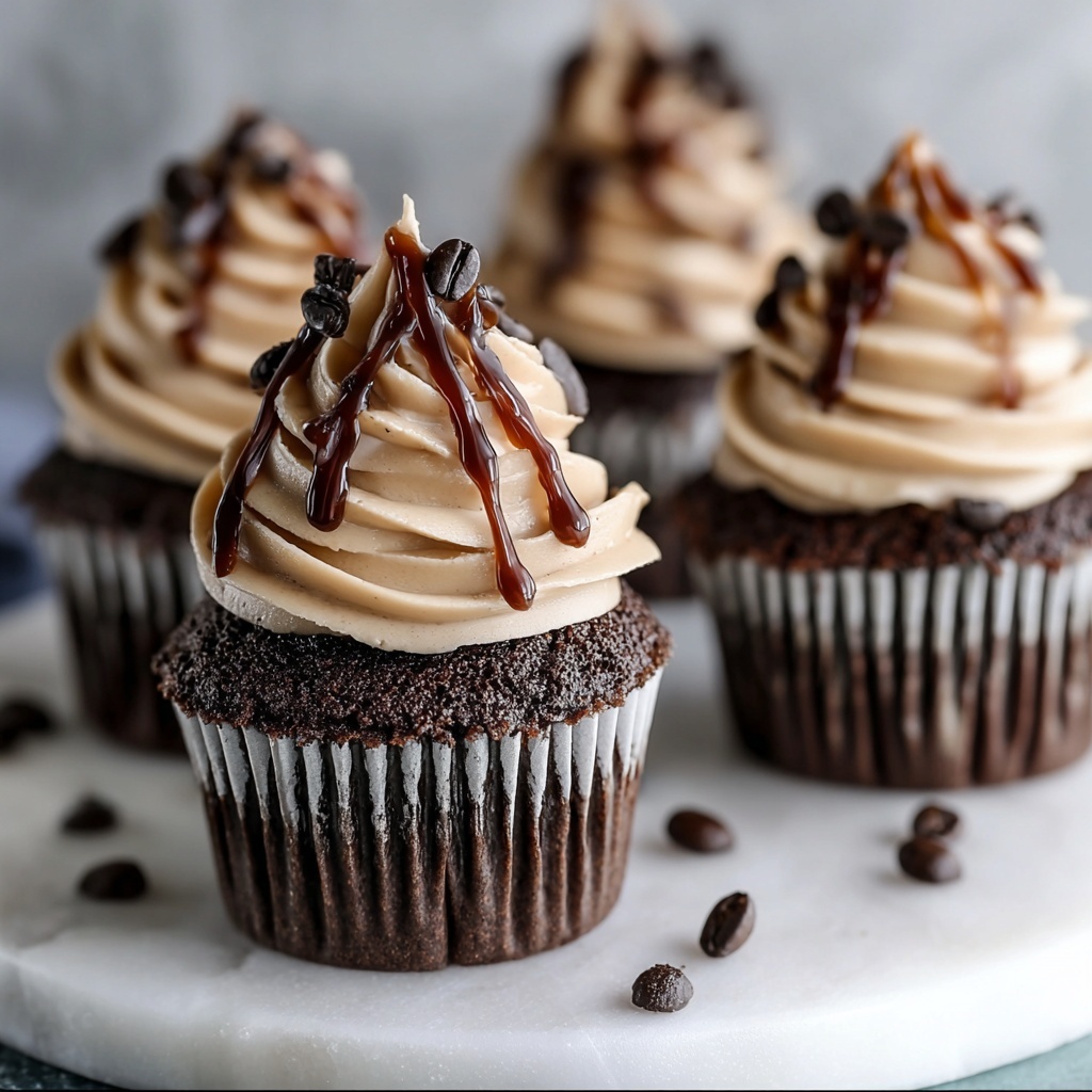 Chocolate Espresso Cupcakes with Salted Caramel Buttercream Recipe - Recipe Image