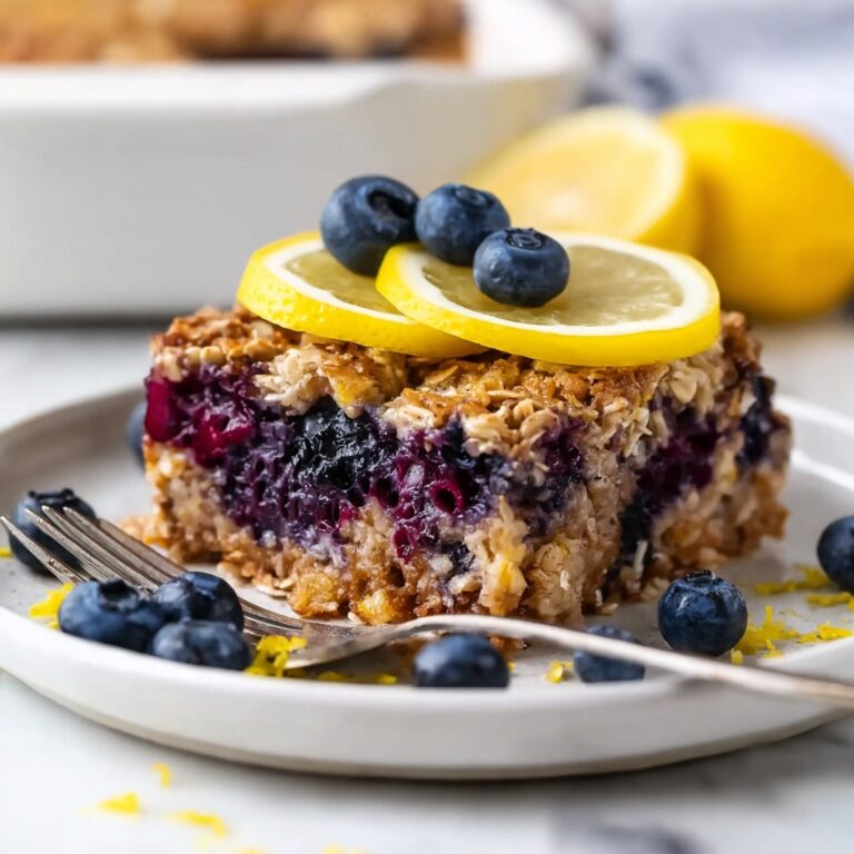 Lemon Blueberry Baked Oatmeal Recipe