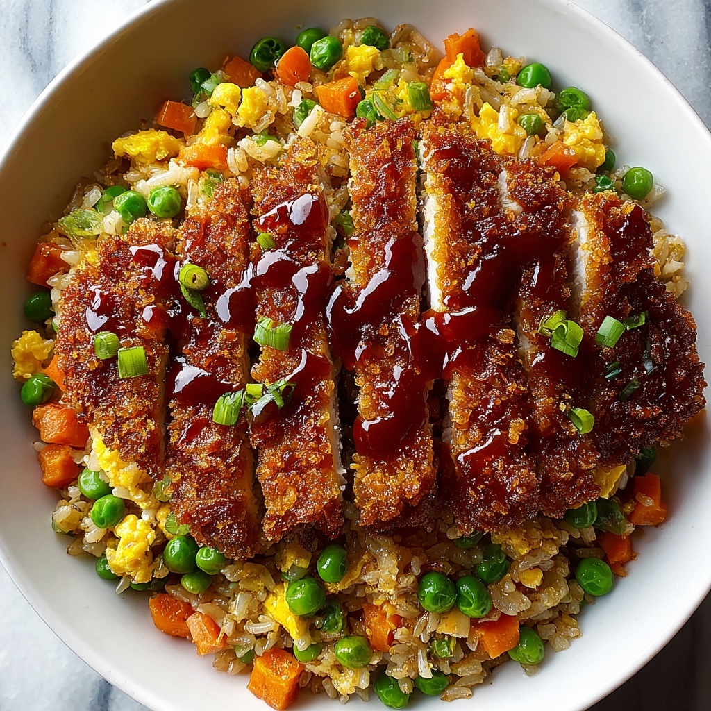 Crispy Saucy Chicken with Vegetable Fried Rice Recipe - Recipe Image