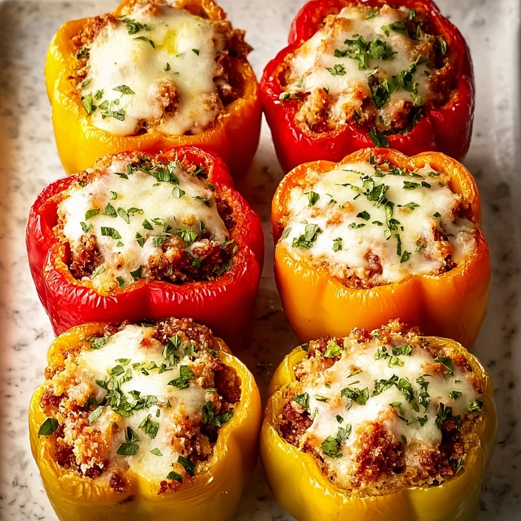 Cheesy Chicken Stuffed Bell Peppers Recipe - Recipe Image