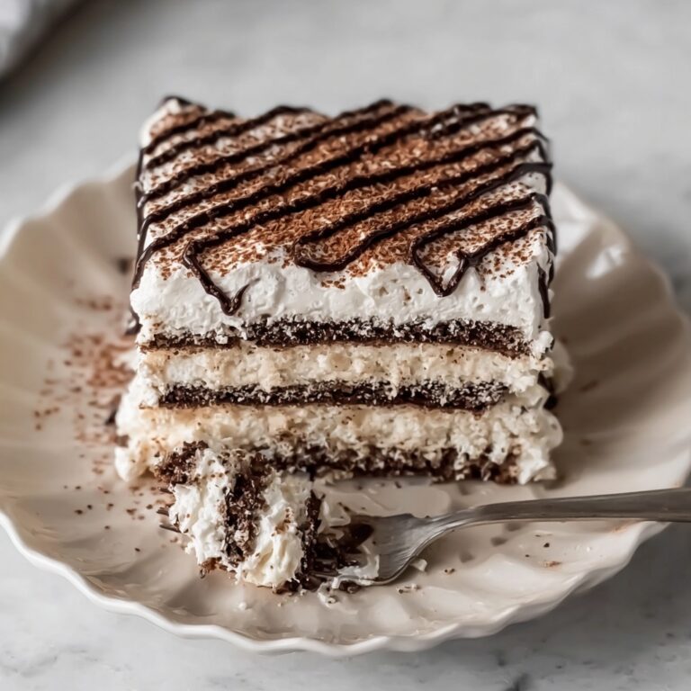 Chocolate Icebox Cake with Whipped Cream and Chocolate Shavings Recipe
