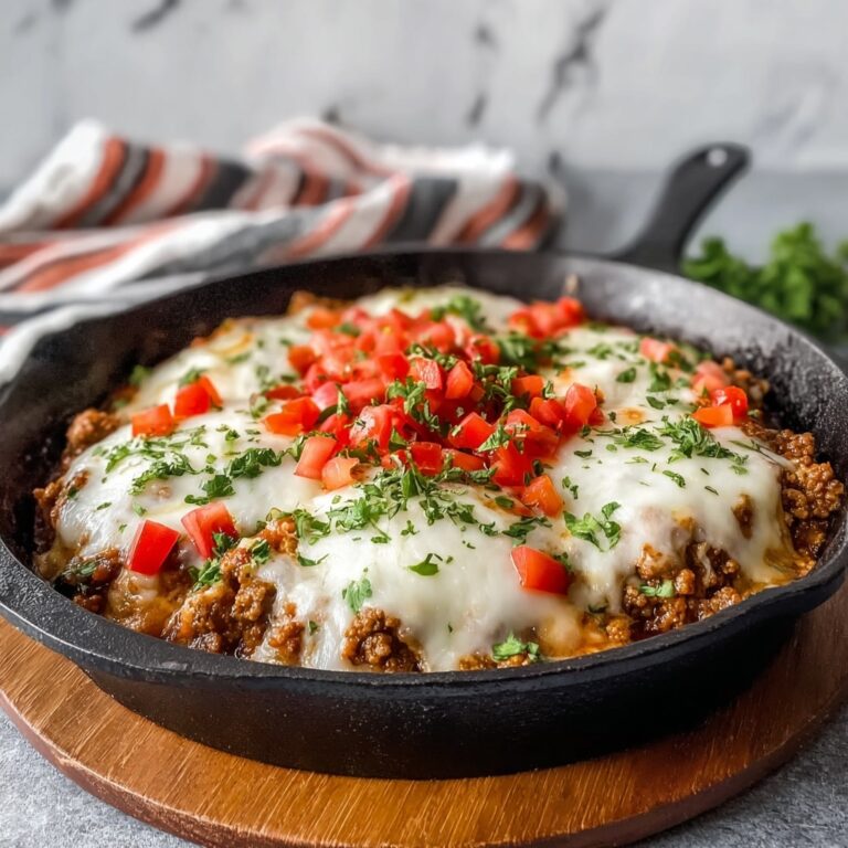 Cheesy Provolone Beef Skillet Recipe