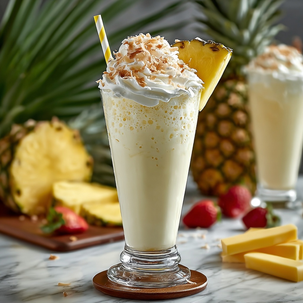 Piña Colada Milkshake Recipe - Recipe Image