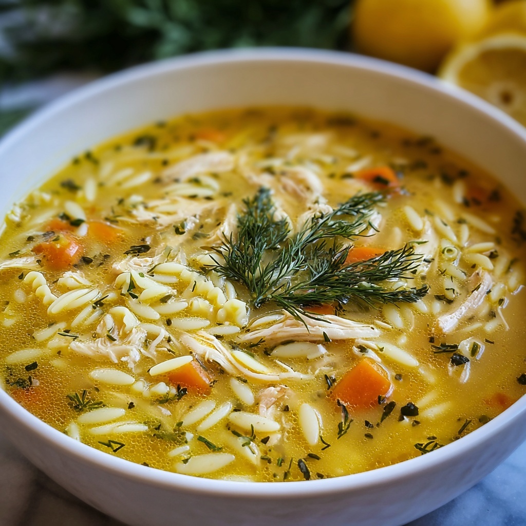 Mediterranean Lemon Chicken Soup Recipe - Recipe Image