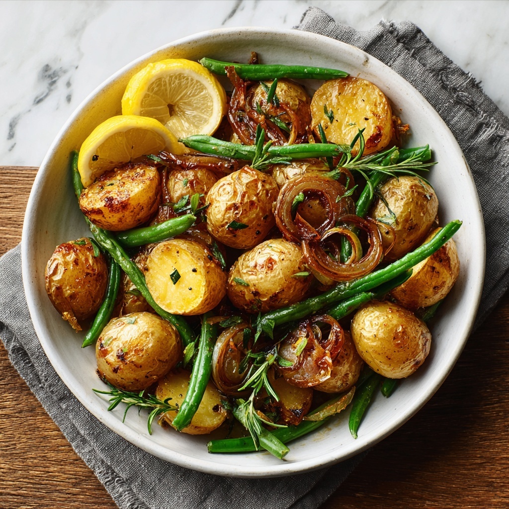 Lemon Rosemary Roasted Potatoes & Green Beans Recipe - Recipe Image