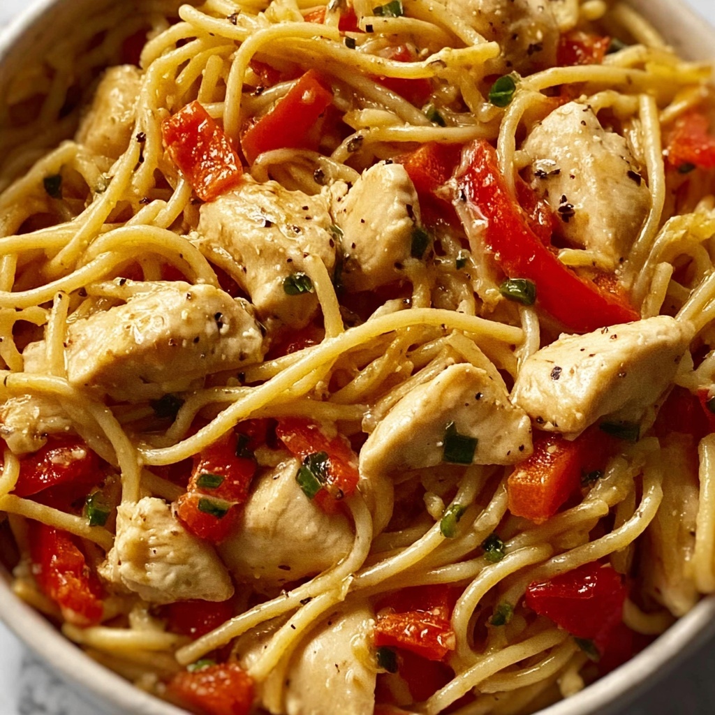 Easy Chicken Scampi Pasta Recipe - Recipe Image