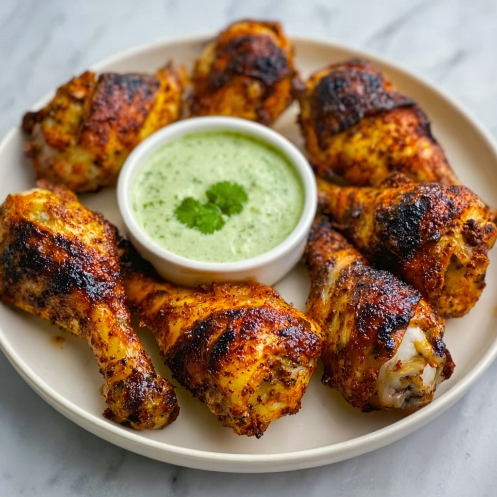 Peruvian-Style Roast Chicken with Green Cilantro Sauce Recipe - Recipe Image