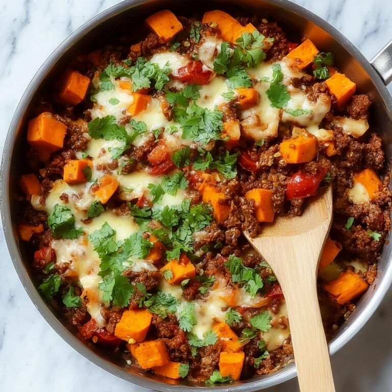 Southwest Ground Beef and Sweet Potato Skillet Recipe