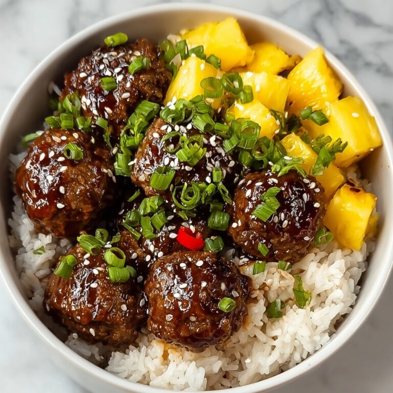 Sweet And Spicy Hawaiian Meatball Bowls Recipe