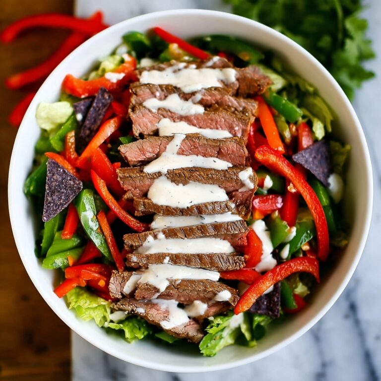 Steak Fajita Salad with Chipotle Ranch Dressing Recipe