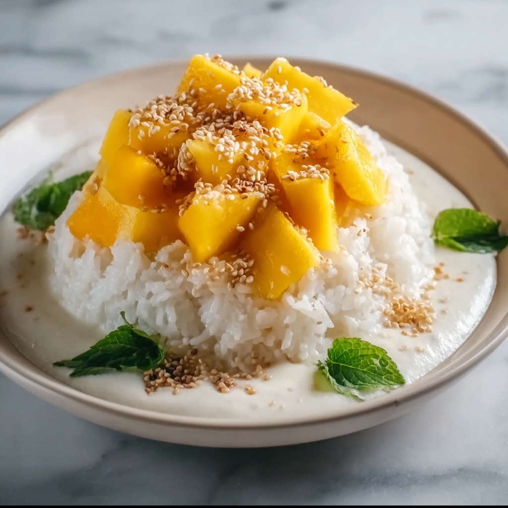 Mango Sticky Rice Bliss: A Vegan Thai Delight Recipe - Recipe Image