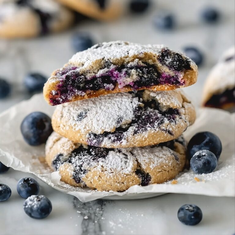 Blueberry Crinkle Cookies Recipe