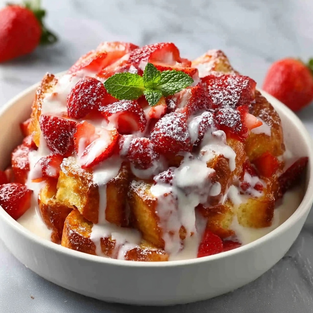 Strawberries & Cream French Toast Casserole Recipe - Recipe Image