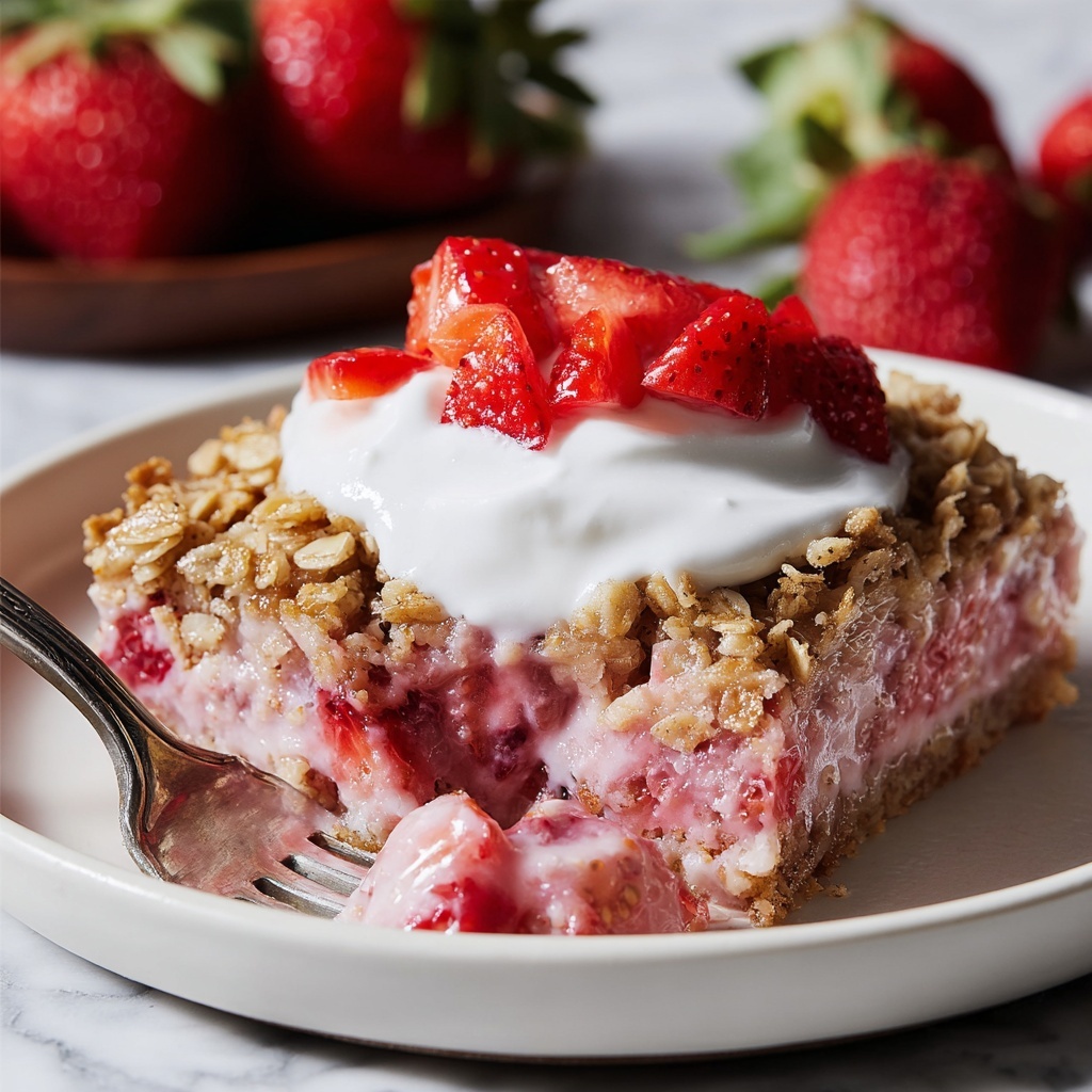 Strawberry Rhubarb Baked Oatmeal Recipe - Recipe Image