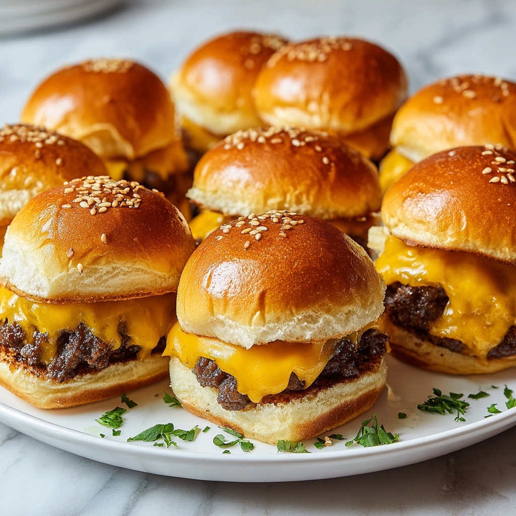 Classic Cheeseburger Sliders Recipe - Recipe Image