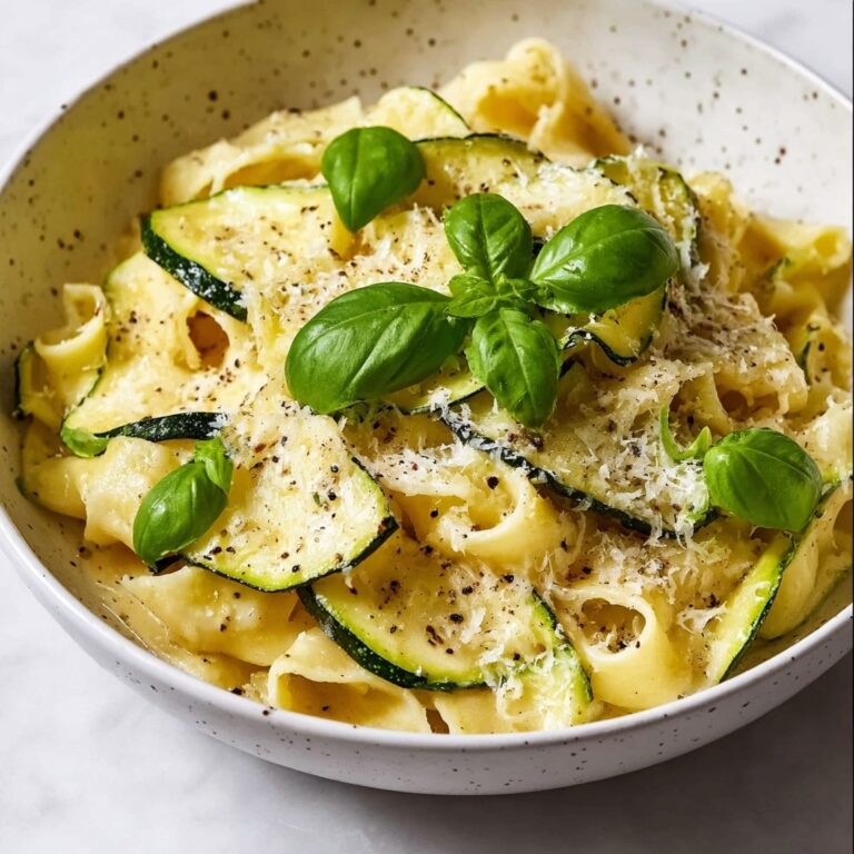Lemon Basil Zucchini Pasta Alfredo Recipe