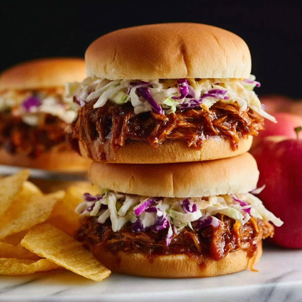 Crockpot BBQ Pulled Chicken Sandwiches Recipe - Recipe Image