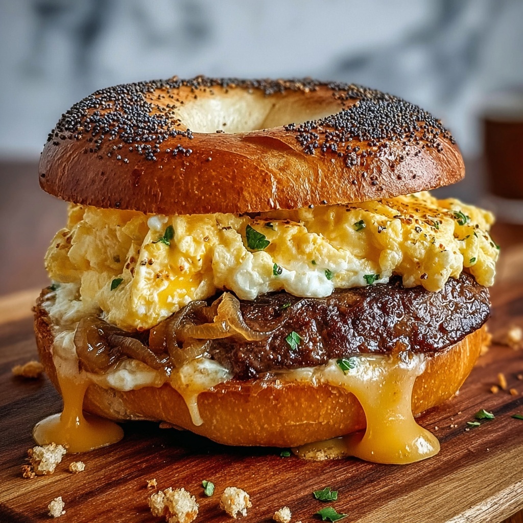 Steak Egg Cheese Bagel: The Ultimate Breakfast Sandwich Recipe - Recipe Image