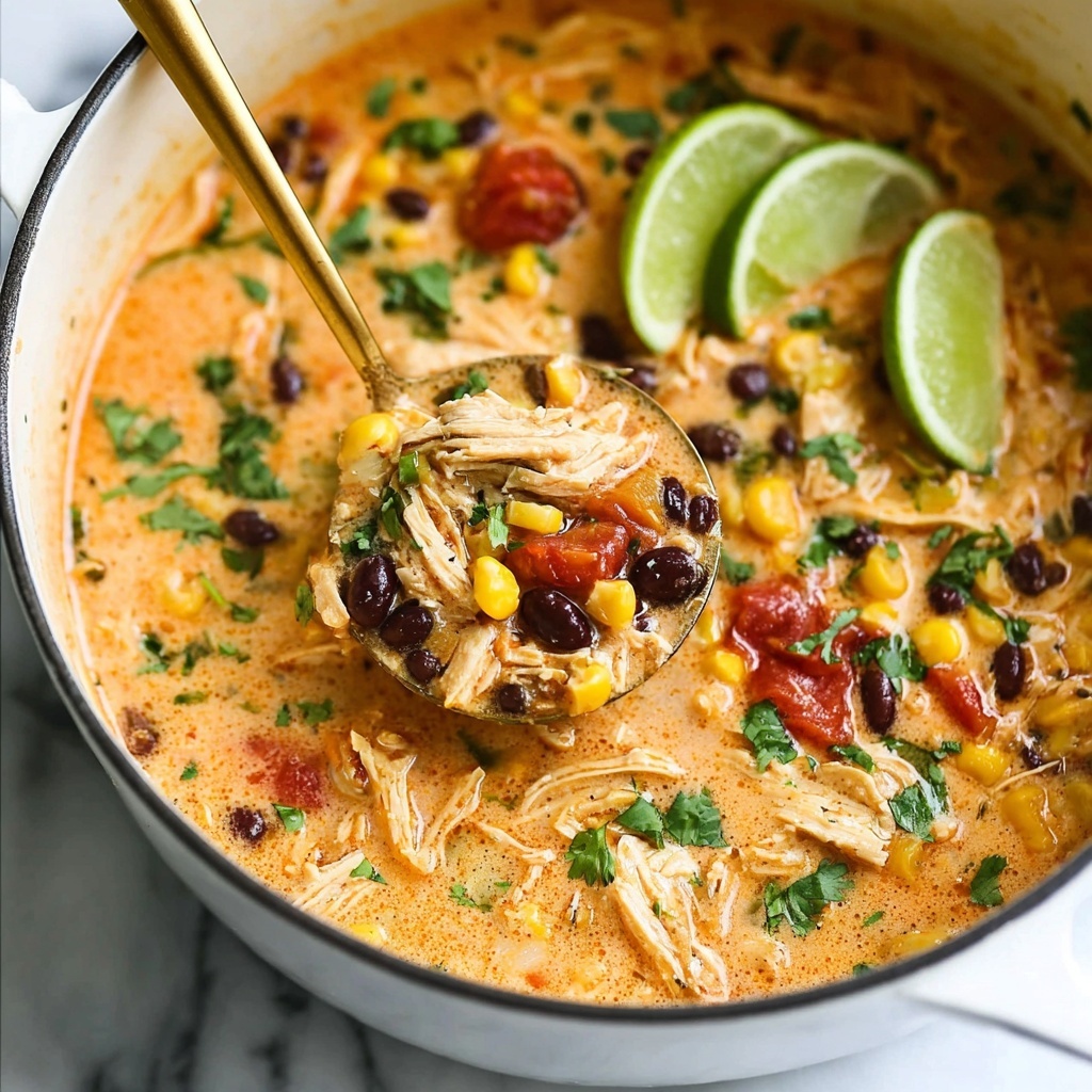 Creamy Chicken Enchilada Soup Recipe - Recipe Image
