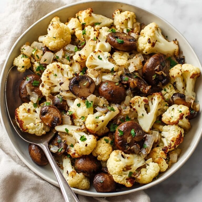 Garlic Cauliflower and Mushrooms Recipe