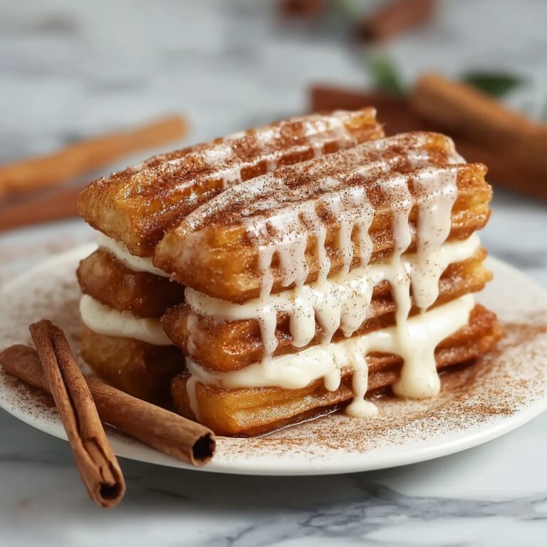 Churro Cinnamon Sugar French Toast with Cream Cheese Icing Recipe