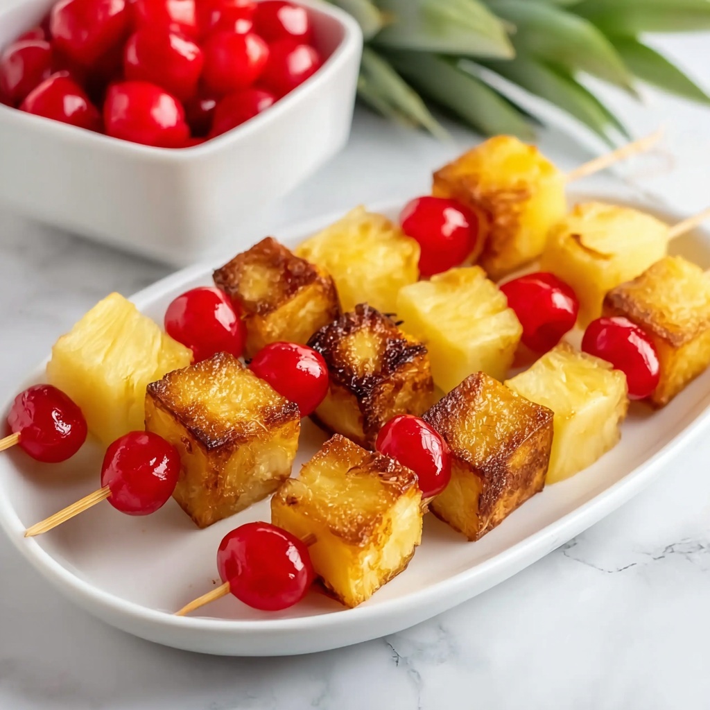 Pineapple Upside Down Cake Kabobs Recipe - Recipe Image