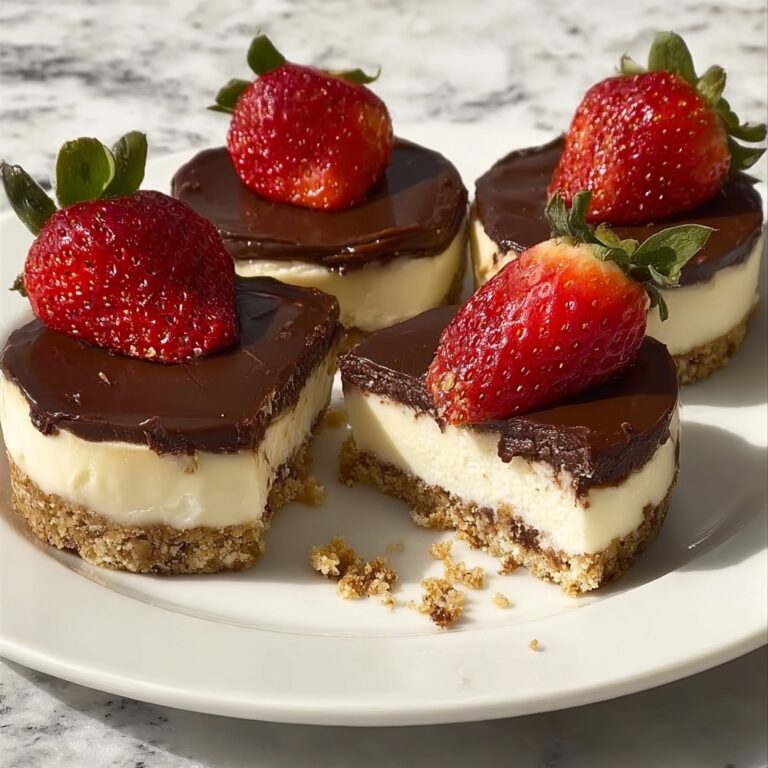 Mini Cheesecakes with Chocolate-Covered Strawberries Recipe