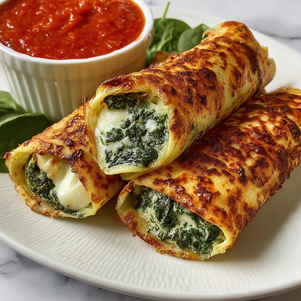 Three-Cheese Spinach Roll-Ups Recipe - Recipe Image