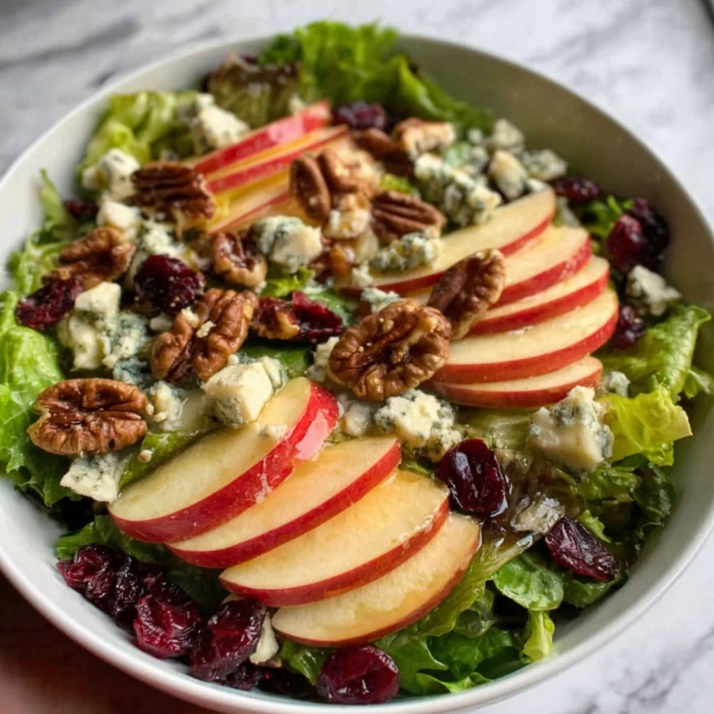 Autumn Apple Salad with Walnuts Cranberries and Feta Recipe - Recipe Image