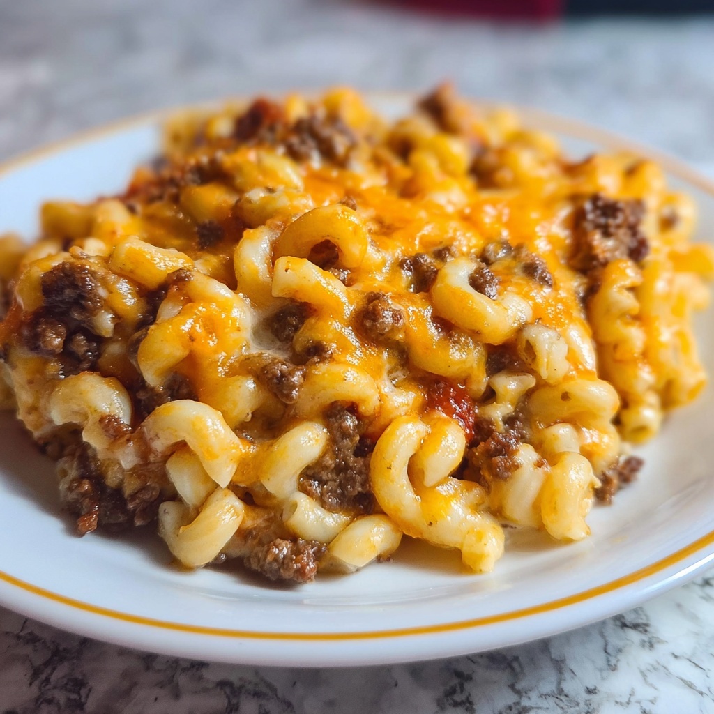 Cozy Sloppy Cheeseburger Pasta: 30 Minutes to Comfort Recipe - Recipe Image