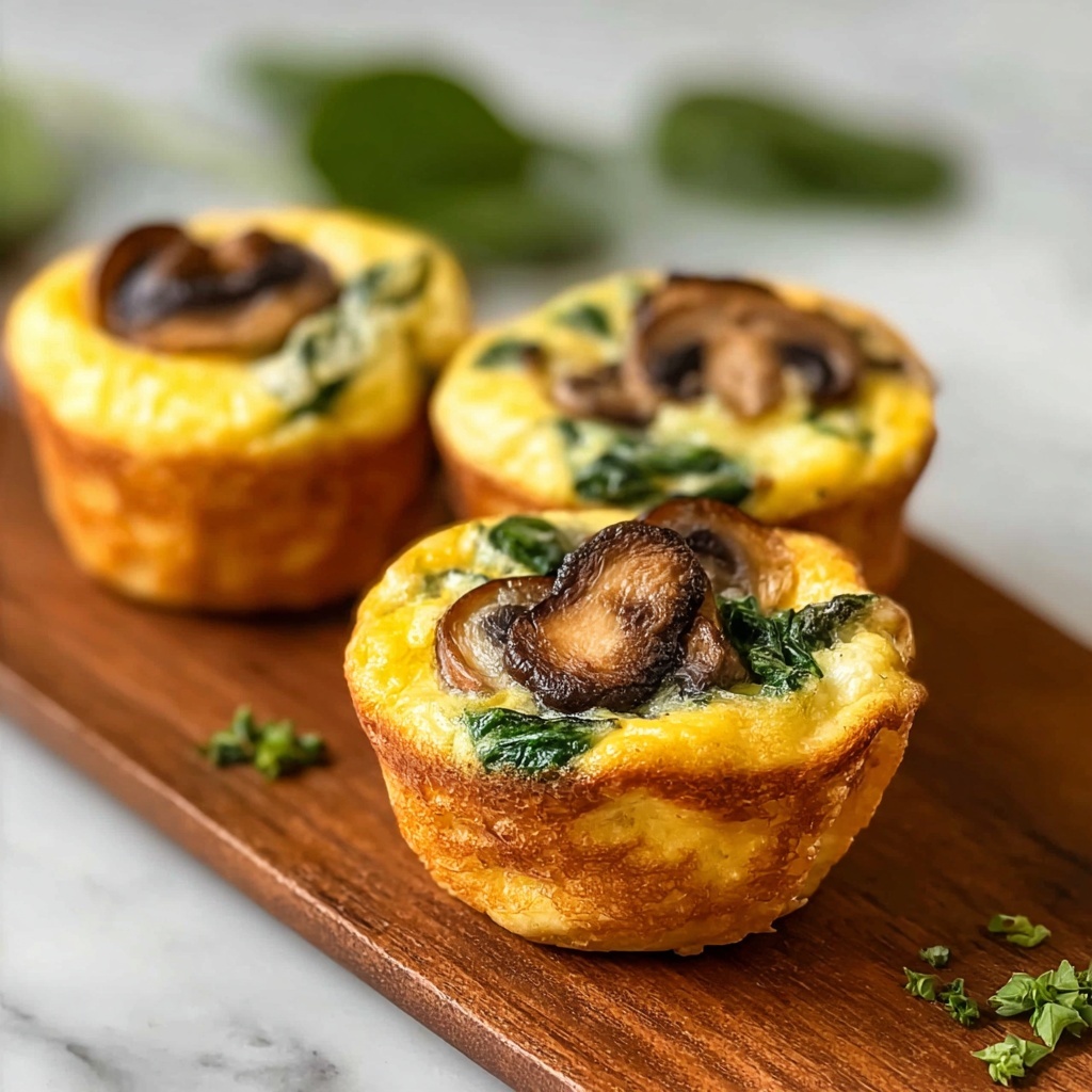 Spinach and Mushroom Quiche Muffins Recipe - Recipe Image