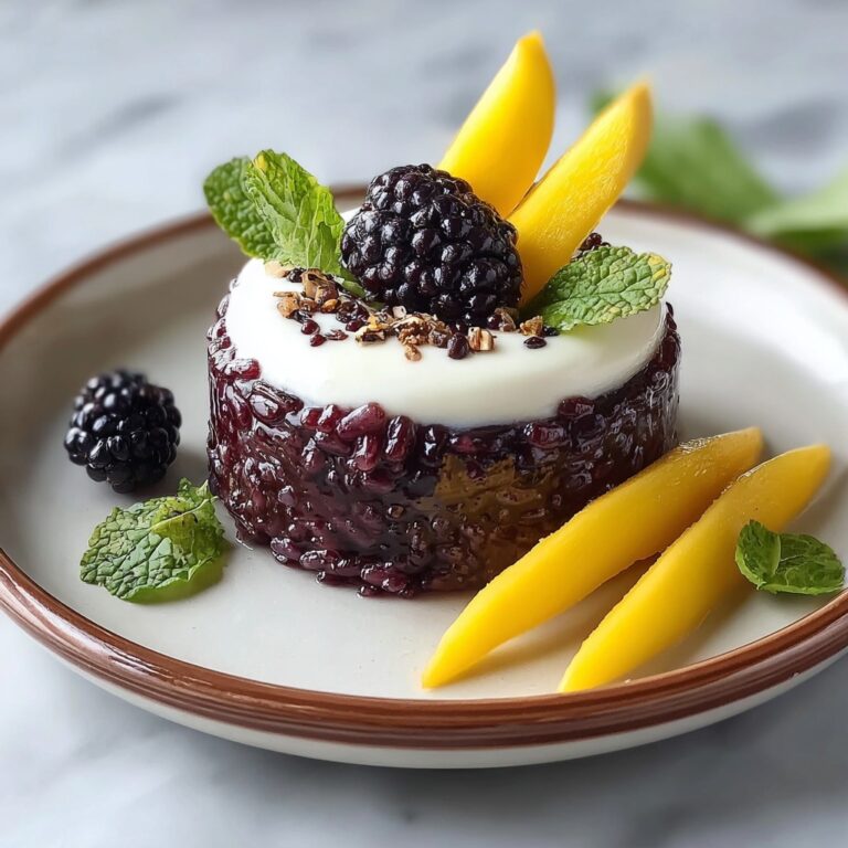 Creamy Black Rice Pudding with Mango and Coconut Recipe
