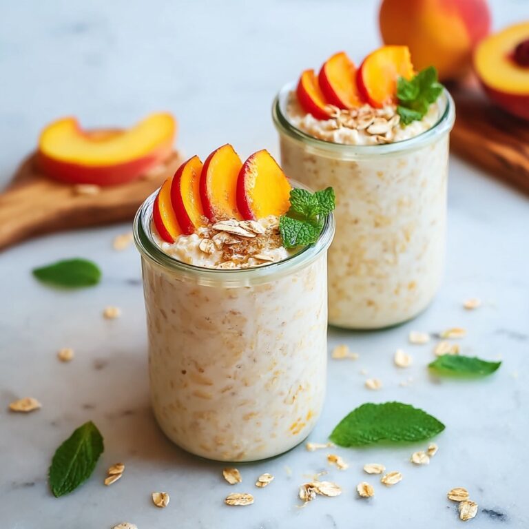 Peaches & Cream Overnight Oats Recipe
