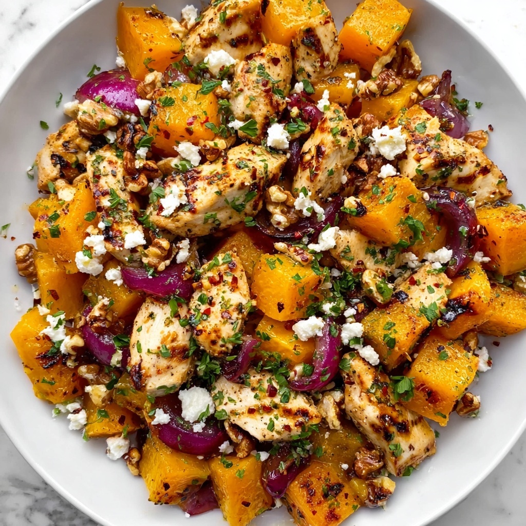 Maple Roasted Pumpkin with Feta, Walnuts, and Chili Recipe - Recipe Image