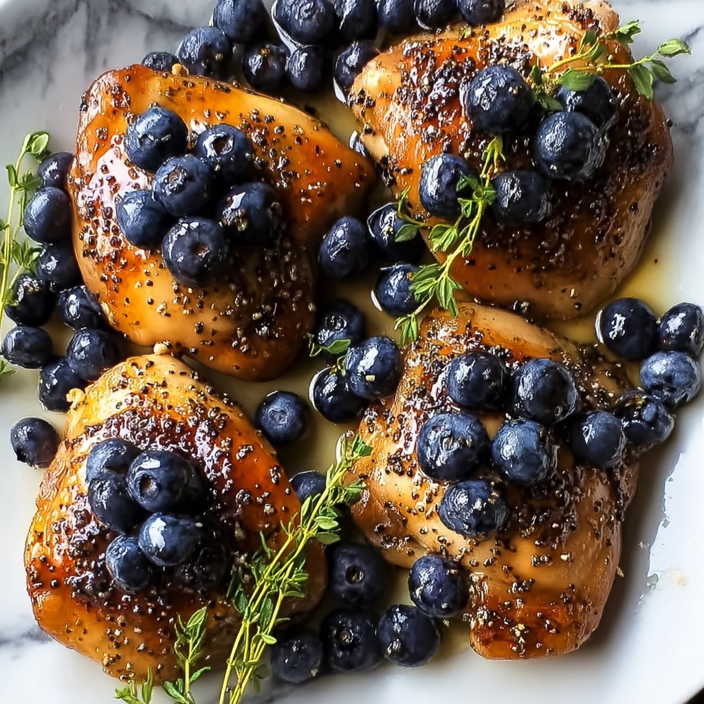 Savory Blueberry Thyme Chicken for a Quick Dinner Delight Recipe - Recipe Image