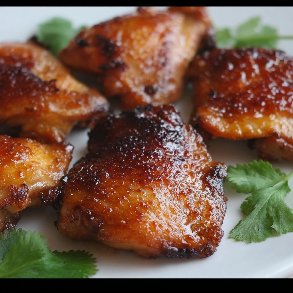 Crispy Air Fryer Chicken Thighs with Zesty Avocado Sauce Recipe - Recipe Image
