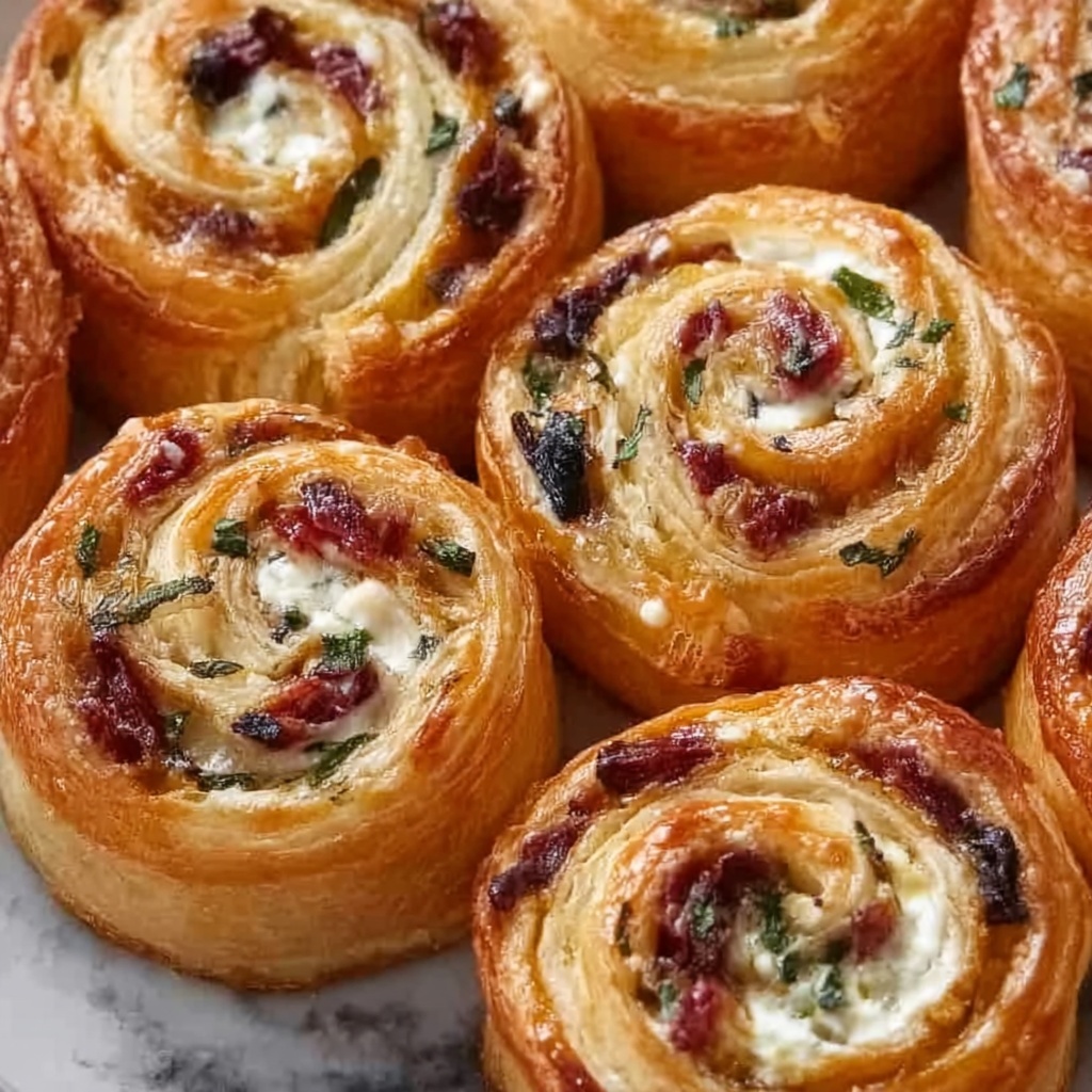 Festive Cranberry Feta Pinwheels Recipe - Recipe Image