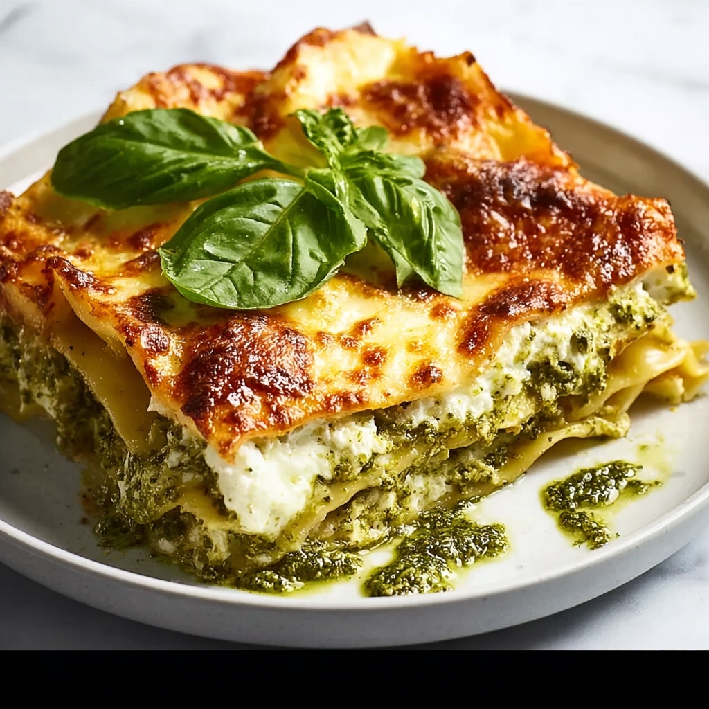 Skillet Veggie Pesto Lasagna Recipe - Recipe Image