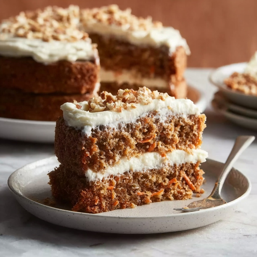Zucchini Spice Cake with Cream Cheese Frosting and Walnut Garnish Recipe - Recipe Image
