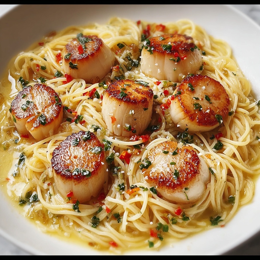Sea Scallops with Angel Hair Pasta Recipe - Recipe Image