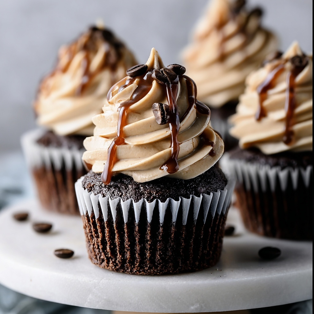 Chocolate Espresso Cupcakes with Salted Caramel Buttercream Recipe - Recipe Image