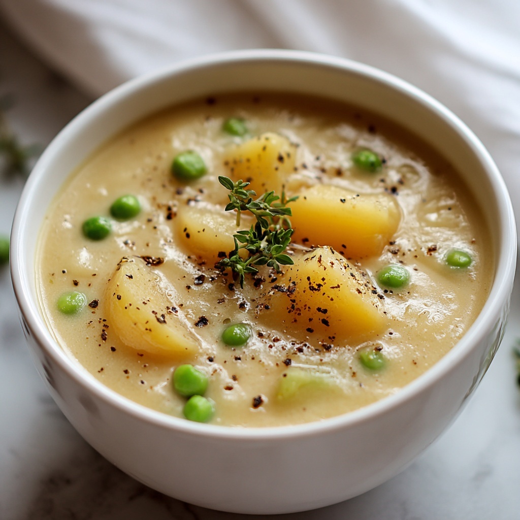 Creamy Potato and Pea Chowder Recipe - Recipe Image