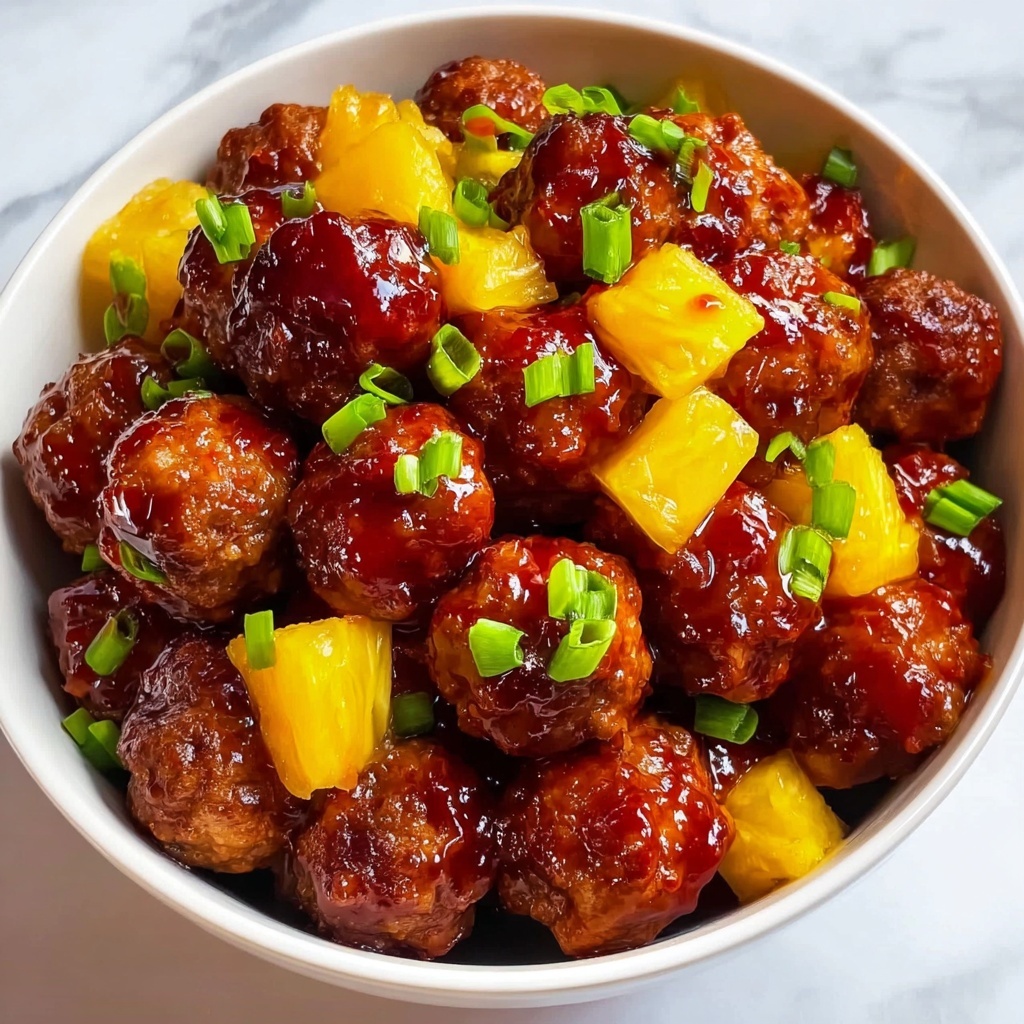 Spicy Hawaiian Crockpot Meatballs Recipe - Recipe Image