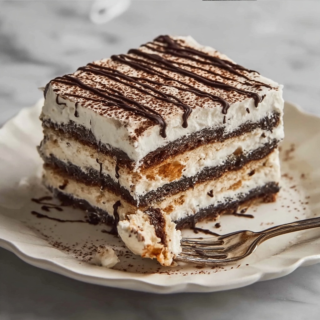 Chocolate Icebox Cake with Whipped Cream and Chocolate Shavings Recipe - Recipe Image