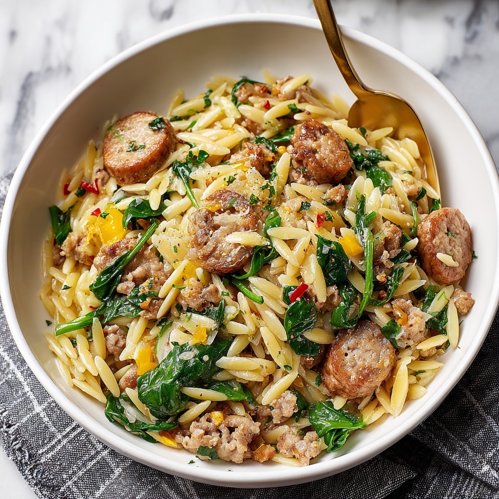 Italian Sausage Orzo Recipe - Recipe Image
