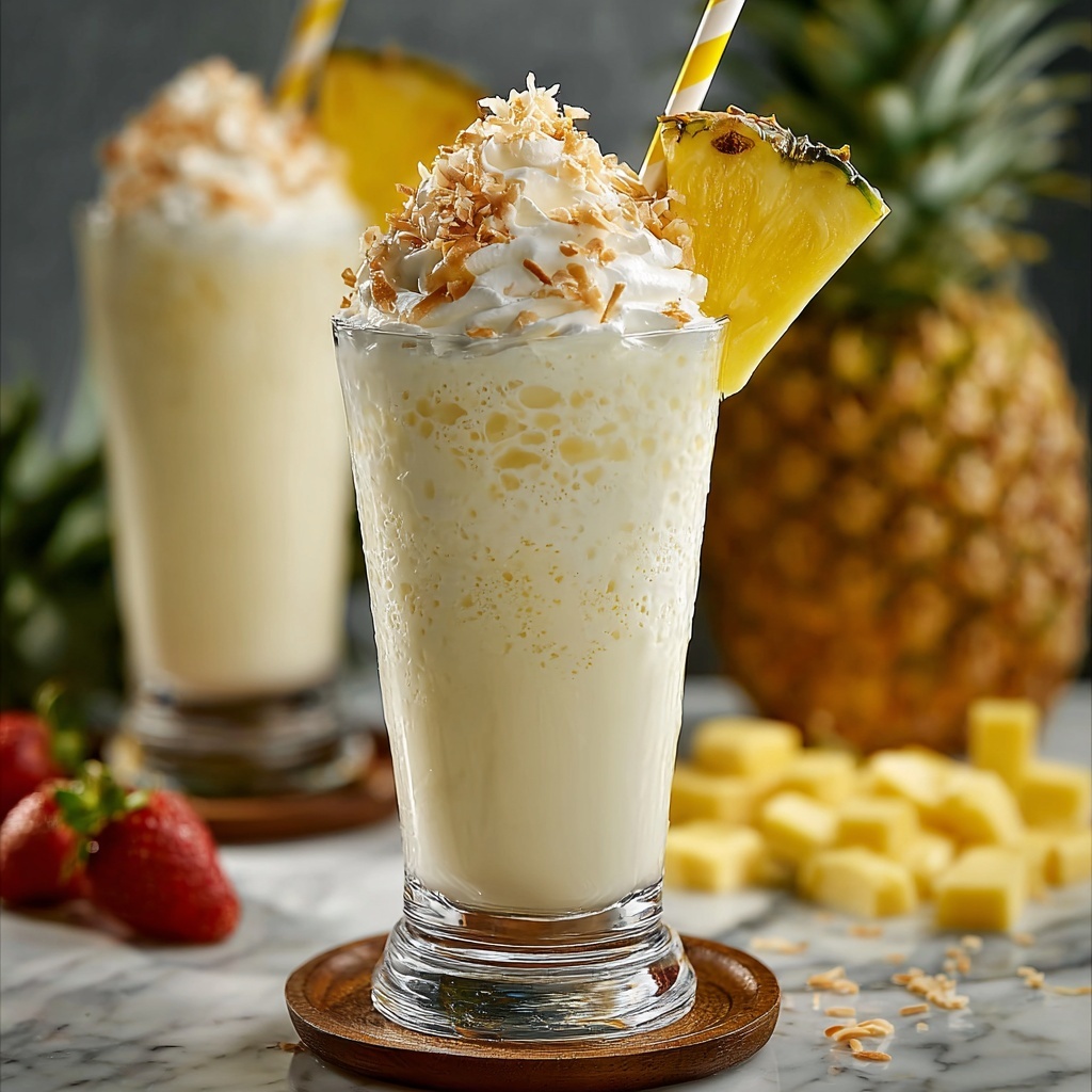 Piña Colada Milkshake Recipe - Recipe Image