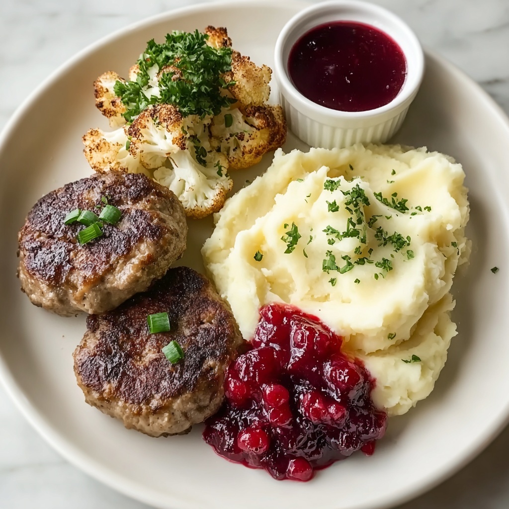 Swedish Veal Patties with Creamy Mushroom Sauce Recipe - Recipe Image